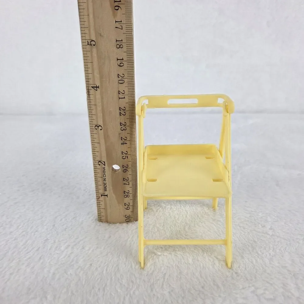 Vintage Barbie Folding Chair Yellow Doll‎ Furniture Replacement Mattel
